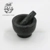 5.7 inch Natural Granite Mortar and pestle 14.5*10.5 cm stone bowls Kitchen Grinding Tool