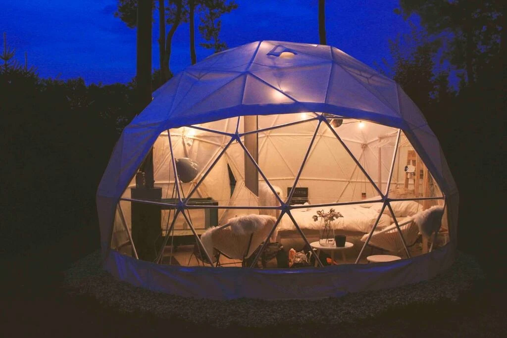 6m tent dome roof steel structure China geodesic dome tents glamping dome house