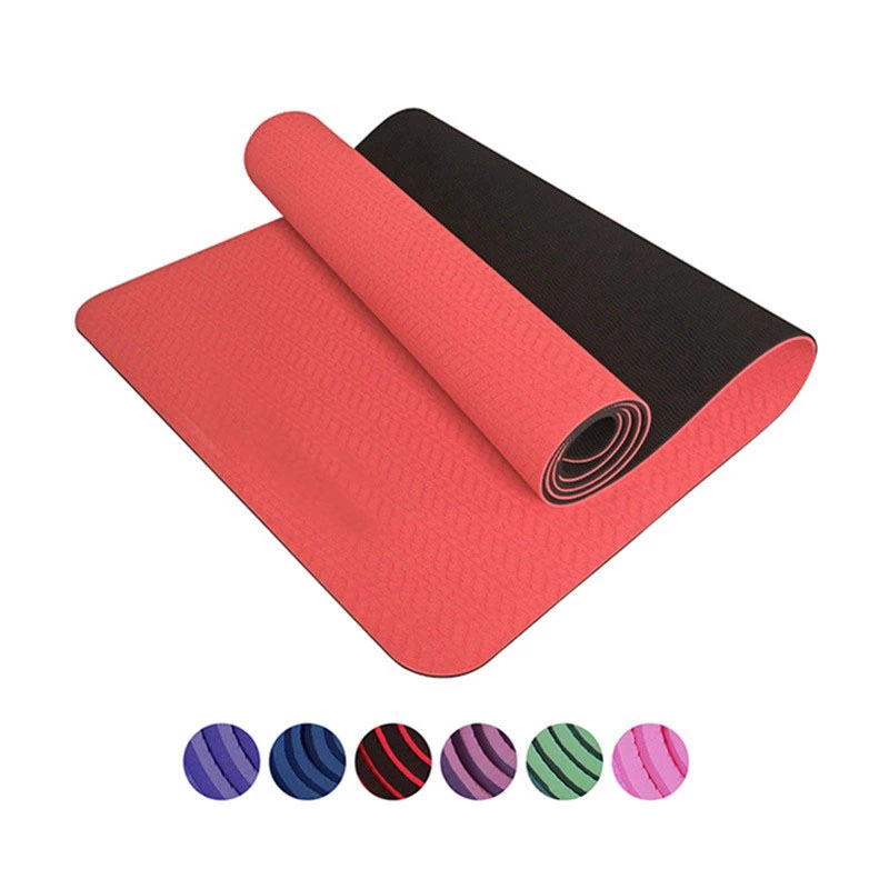 6mm Non Slip Yoga Mat Gym Reversible Carpet Home Exercise Gym Workout Sports Pilates Asana Eco Friendly TPE Fitness
