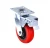 Import 6X2 Mute Double ball bearing swivel heavy duty iron core high temperature red cilicon rubber caster with brake from China