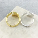 7 Fashion Jewelry Brass Gold plated Niche design Tree Leafs Ring Light Luxury Trendy INS Style Couples RIng For Women Gift