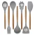 Import 7 Piece Premium Silicone Kitchen Cooking Utensils Set with Natural Bamboo Handles - Cooking Tool and Kitchen Gadget Set for cook from China