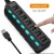 Import 7 Ports Powered USB Hub with Individual LED Switches for Ps4 Nintendo Laptop Multi Port USB type A Expansion Dock Slim and Samll from China