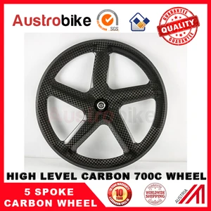700c*23mm width AUSTROBIKE carbon wheels 700c carbon 5 spoke wheel road /track fixed gear bike wheel