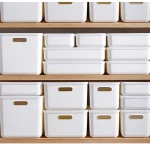 7.5L capacity pure white storage box, anti-slip and anti-fall, sundry storage box with cover