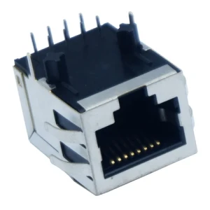 8 Pin Female Single Port Without LED Light Modular Jack Ethernet RJ45 Connector