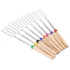 8PCS Smores Skewers Telescoping Forks 32 inch with Portable Bag for Hot Dog Campfire Camping Stove BBQ Tools