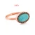 Import 925 Silver Rose Gold Green Gemstone Spinel Ring Classic Bear Jewelry Gift Female Silver Ring from China