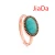 Import 925 Silver Rose Gold Green Gemstone Spinel Ring Classic Bear Jewelry Gift Female Silver Ring from China