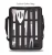 Import 9pcs tube handle BBQ grill Tools set stainless steel Fork Knife Scissors kitchen utensils set grill barbecue accessories from China