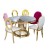 Import Acrylic Number Glass Top Wooden Centre Designs Coffee Set Dinner Dinning Marble Plated Round Gold Stainless Steel Dining Table from China