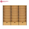adjustable stationery store wood display rack hot sale 6 layers supermarket shelves for retail stationery and book display stand