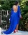 Import African Fashion Solid Color Beaded Slim Cape Evening Dress European American Party Dress from China
