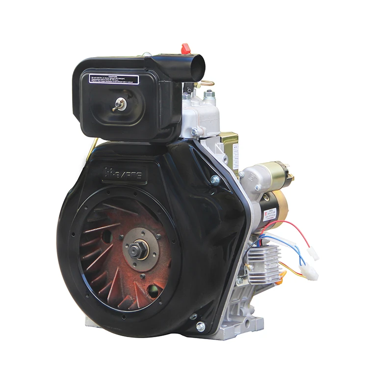 Air-cooled single cylinder 12 hp diesel fuel generator engine