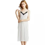 allure women skirt with shoulder-straps girl flannel fleece sleep wear