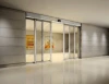 aluminium glass double entry commercial automatic sliding door operator