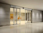 aluminium glass double entry commercial automatic sliding door operator
