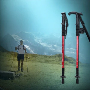 Aluminum Elderly Rattan Carbon Fiber Mens Walking Cane Folding Nordic Wooden Trekking Poles Hiking Walking Stick for Disabled