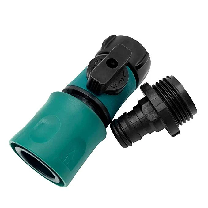 Amazon Garden Water Connectors Plastic Shut Off with quick release, inlet hose coupling