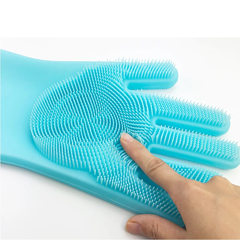 Amazon Hot Selling Silicone Dish Washing Gloves For Multipurpose