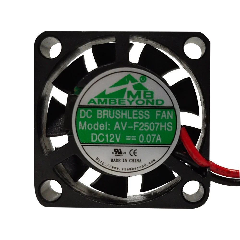 AMBEYOND 25x7mm 12v 2507 high rpm sleeve bearing dc brushless cooling axial fans