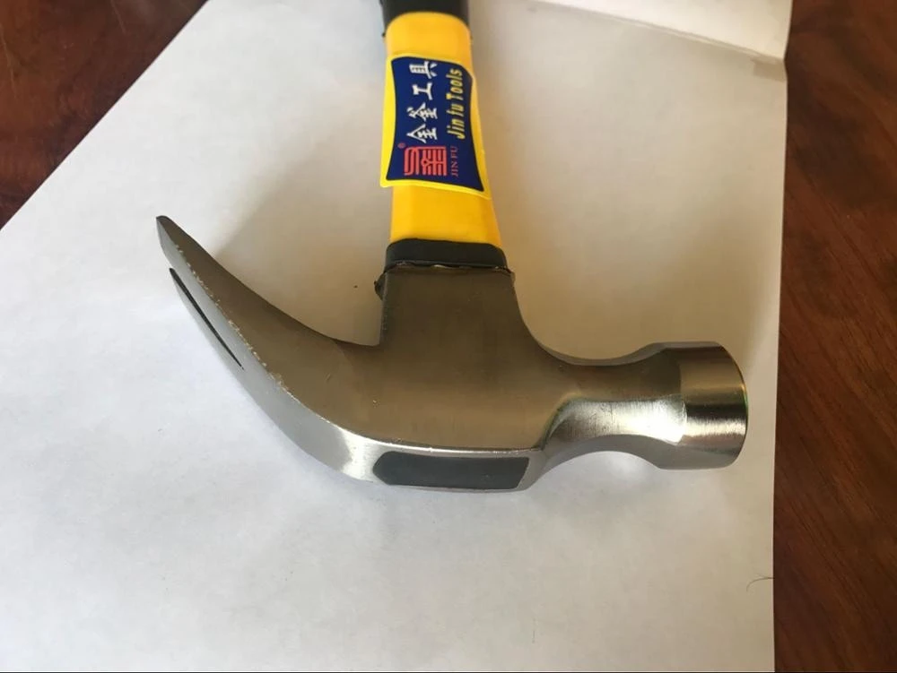 American Type claw hammer with fiberglass handle