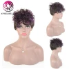 Angelbella Pixie Cut Short Curly Hair Wig for Black Women Sewing Machine Human Hair Wigs