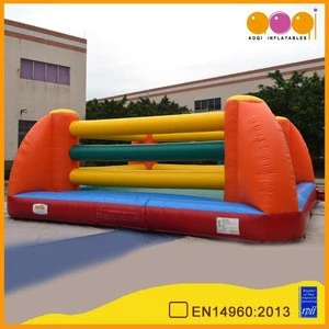 AOQI new design outdoor interactive inflatable boxing ring game for adults