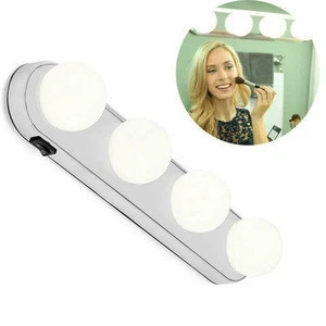 As Seen On TV LED Make Up Light 4 Bulb Vanity Mirror Lights Suction Cup Installation light supplement lamp