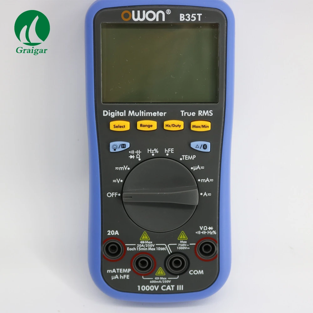 B35T OWON DM Series Digital Multimeter function as 3 in 1,multi-connection supported via mobile app,larger display