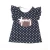 Import Baby Clothing Set Girls Navy White Dot Stripe Football outfits from China