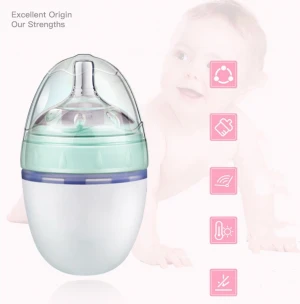 Baby Milk Bottle 150ml 240ml Baby Feeding Supplies Silicone BPA Free Baby Bottle Wide Neck PP Bottle