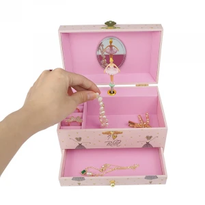 ballerina  music box for girls girlfriend gift  wooden jewellery box packaging