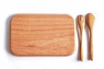 Bamboo Food Serving Tray Wooden Steak Barbecue Platter Natural Dinner Plate