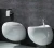 Import bathroom wall mounting toilet ceramic sanitars one piece rimless wall hung water closet from China