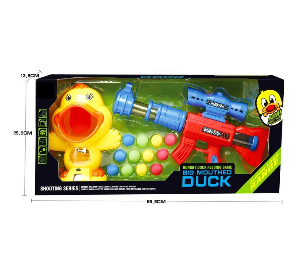 Battery operated feeding game air blaseter toys eva foam ball toy gun with bullet
