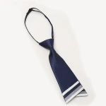 Beauty lady fashion neckwear silk fabric double layer neck tie accessories