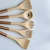 Import Beech Wood Kitchen Cooking Utensils with Golden Handle Fashion Wooden Cooking Tool Set Golden Kitchen Gadgets from China