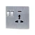 Import Best Quality Stainless Steel color Panel Double Socket Wall Electrical Light Switch from China