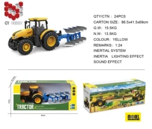 Best Selling Children Inertial Farmer Plow Truck Model Toy