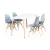 Import Best selling quality living room furniture white plastic space saving dining table set 6 chairs from China