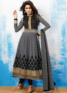 Black Gorgeous Ethnic Party Wear Traditional indian Women Letest Designer Long Bridal Anarkali Dress R1749