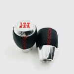 Black Leather digital Number car gear stick shift knob"