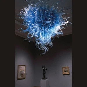 Blue Murano glass chandelier Pendant Light
