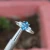 Import Blue Topaz Silver Ring 925 Sterling Silver Sky Blue Ring Wedding Ring from India