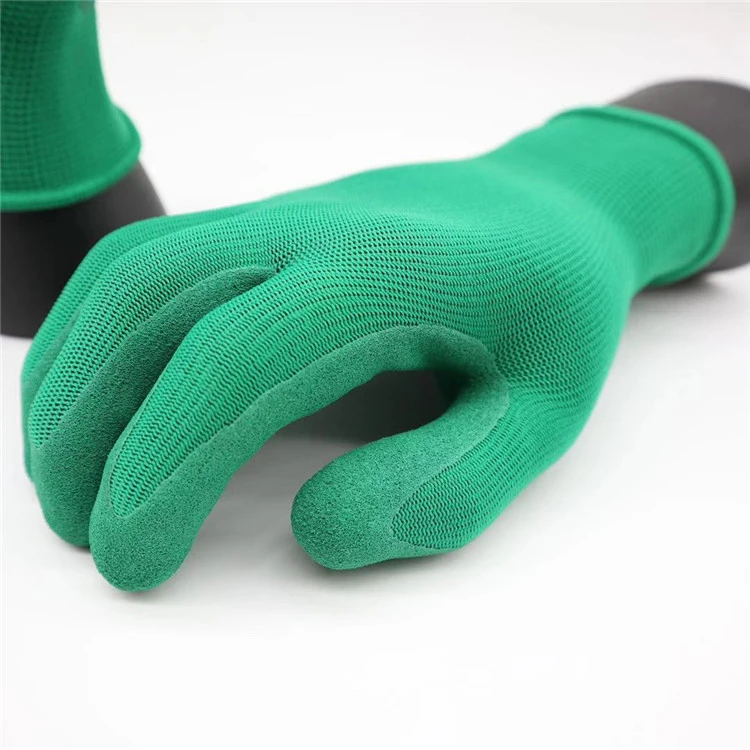 BMSAFETY Grip Breathable Working Glove EN388 Glove 4131 Sandy Nitrile Hand Gloves