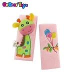 BobearToys stroller car seat baby safety belt cover stuffed animal giraffe seat belt shoulder pad soft custom seat belt pads