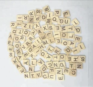 Bojian 2mm Wooden Square Beads Cube Alphabet Letters Beads Original Wood Beads Personalized Baby Teether