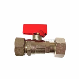 Brass Water Meter Ball Valve with Swivel Nut and Pex Tube Connection