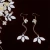 Import bridal hair pieces tiara resinous beaded hair vine earrings set wedding dress hair accessories from China